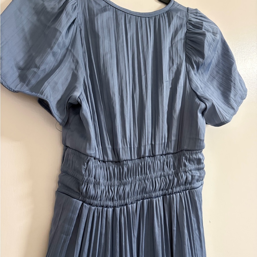 Anthropologie Elegant Blue Slate Maxi Dress XXSP - Picture 7 of 9